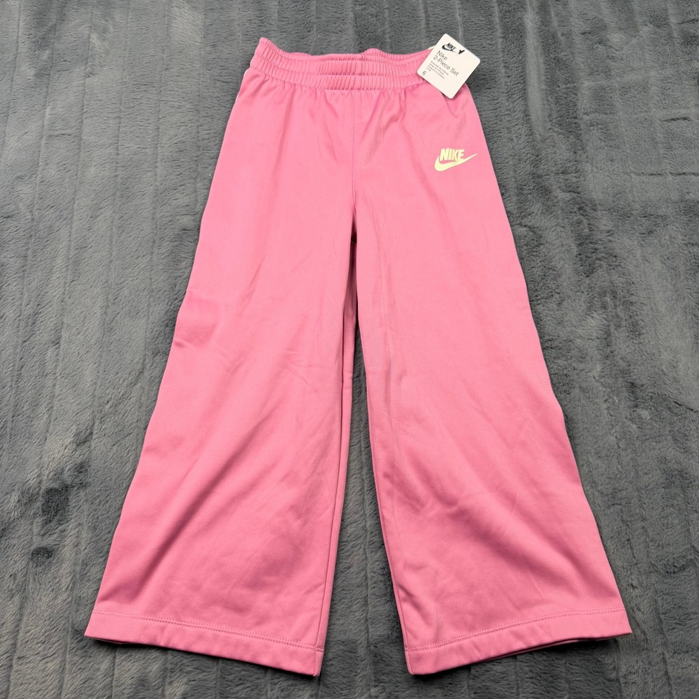 Nike Girls Pink Wide Leg Track Pants Size 6 M169-ACG 324 Activewear Athletic